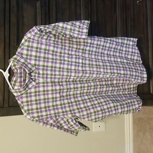 *3 FOR $12* Green & Purple Button-down Shirt